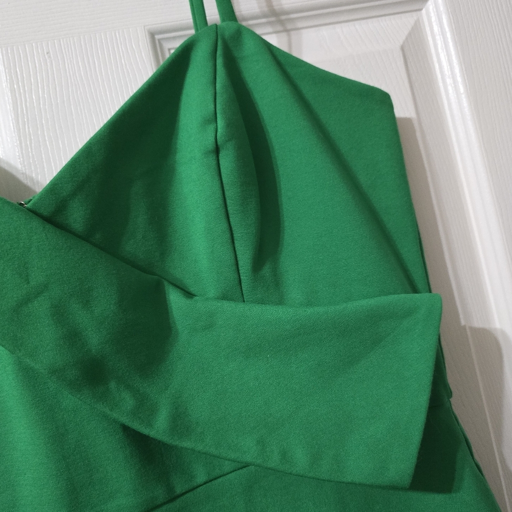 Lavish Alice Origami Ponte Midi Dress in Spring Green, Sweetheart Neckline, EUC! - Picture 6 of 16
